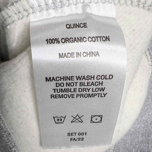 NWT!  Quince 100% Organic Cotton Sweatshirt, Size XS, Gray - Picture 7 of 7